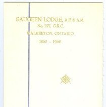 Centennial Banquet, Saturday, October 26, 1968 programme, front cover