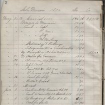 Page 2, Sample of Schooner Nemesis ledger and log book