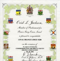A2006.211.051 Member of Parliament certificate