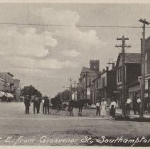 High St. E. from Grosvenor St., Southampton, Ont., postcard front