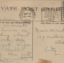 Schools on Victoria St., Southampton, Ont., postcard back