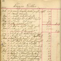 Page 20, sample from R. Rinker grocery store ledger, Kincardine