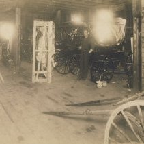 D.B. McDonald at Tiverton carriage shop, Queen Street