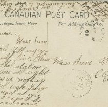 Post Office, Pt. Elgin, post card back'