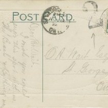 Goderich St. looking north, Port Elgin, Ont., post card back