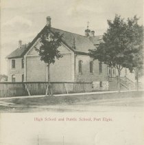 High School and Public School Port Elgin, postcard front