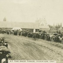 At the race track, Tiverton, Ont., postcard front