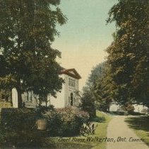 Courth House, Walkerton, Ont., Canada, postcard front