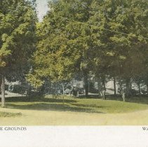 Court House grounds, Walkerton, Ont., postcard front