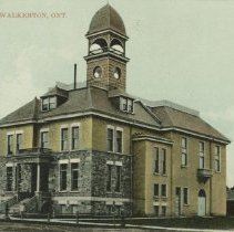 Town Hall, Walkerton, Ont., postcard front