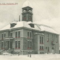 Town Hall, Walkerton, Ont., postcard front