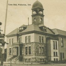 Town Hall, Walkerton, Ont., post card front