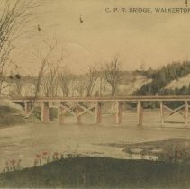 C.P.R. Bridge, Walkerton, Ont., post card front