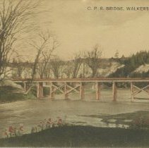 C.P.R. Bridge, Walkerton, Ont., post card front