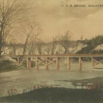 C.P.R. Bridge, Walkerton, Ont., post card front