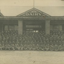 Group of soldiers in front of DAIRY