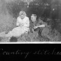 A992.020.001 Page 02a Roy Eidt Photo Album - Counting stitches