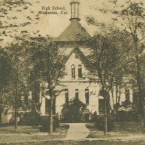 High School, Walkerton, Ont., post card front