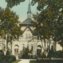 High School, Walkerton, Ont., Canada, post card front