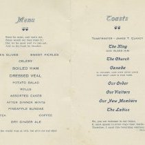 Knights of Columbus programme, inside