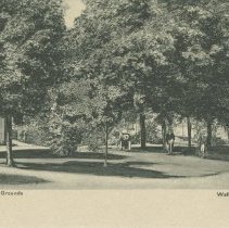 Court House grounds, Walkerton, Ont., post card front