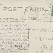 Wairton Foundray [Wiarton Foundry], post card back