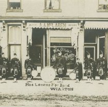 MacLarens Pipe Band, Wiarton, post card front
