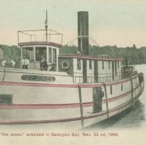 The Jones wrecked in Georgian Bay Nov. 22nd, 1906, post card front