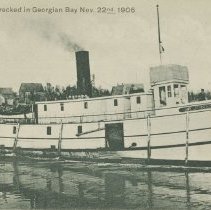 The Jones wrecked in Georgian Bay Nov. 22nd, 1906, post card front