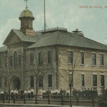 High School, Wiarton, Ont., post card front
