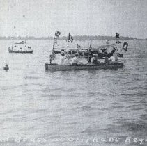 Decorated boats at Oliphant Regatta
