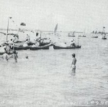 Decorated boats at Oliphant Regatta