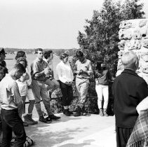 K67-26-07 Ceremony unveiling Duke of Edinburgh Award hikers' names on cairn