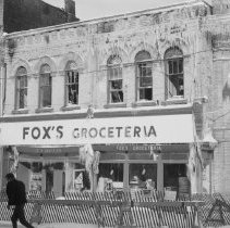 K-71-01-02 Fox's store after fire, Feb. 13, 1971