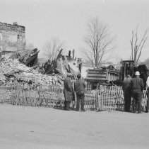 K-71-01-22 - Apr. 7, 1971, demolished fire-damaged stores, Chesley
