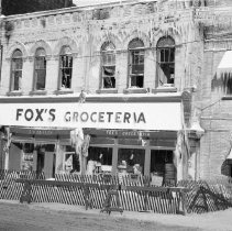 K-71-01-01 Fox's store after fire, Feb. 13, 1971