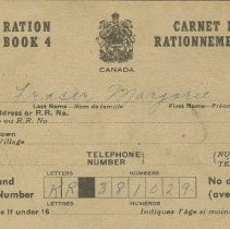 Ration book 4 : Marjorie Fraser, front cover