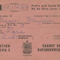 Ration book 6 : Marjorie Fraser, front cover