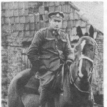 Sergeant Reany on his horse "Bill" during W.W.I.
