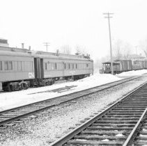 K-66-19-19 C.N.R. Station, Chesley, C.N.R. work tram for Snake Creek Bridge