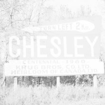 K-80-24-11 Chesley road sign south of Chesley, ON