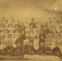 Children in military costumes