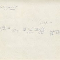 Group of men with agricultural machinery, back side