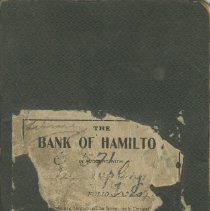 Cover, Bank of Hamilton bankbook for Southampton Library