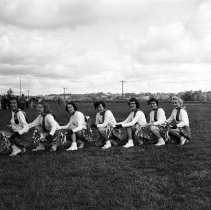 Saugeen District High School cheerleaders 1957