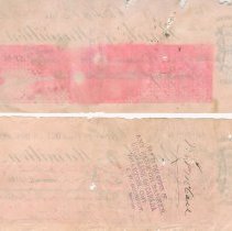 Cancelled cheques dated 1901 (back of cheques)