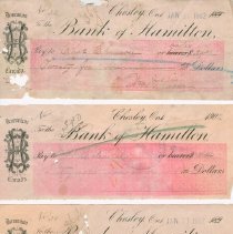 1902 cancelled cheques (cheques 1-4, front)