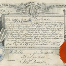 Tiverton  I.O.G.T. minute book, enclosure 9