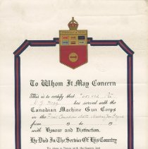 David Gordon Hogg certificate of service