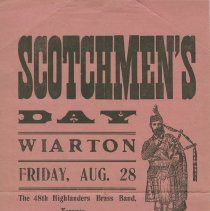 Enclosre 1, Paisley Citizens Committee Book - 1903 Scotchmen's Day, Wiarton